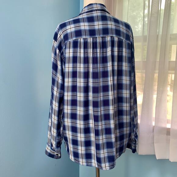 Madewell Central Long Sleeve Button Down Shirt in Lansford Plaid Size Small - Picture 5 of 8